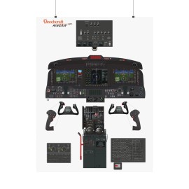 Cucure2016 King Air 300 Cockpit poster 36in x 48in - 36" x 48", Matte