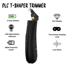 Supreme Trimmer T Shaper - Quiet Cordless Beard & Hair Trimmer for Men | 120 Min Runtime, Low Noise, Zero-Gap DLC Blade | Ideal for Sensitive Skin, Kids & Elderly | ST5206