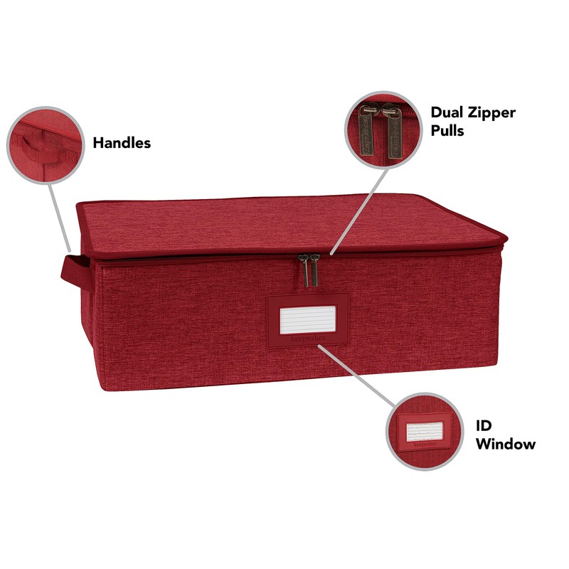 Covermates Keepsakes Zip-Top Storage Box Set, 3 Pack Heavy Duty