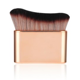 DIVINA VITAE Self Tan Brush Soft Body Makeup Brush Portable Self Tanning Brush Self Tanner Face Brush Kabuki Foundation Brush for Body & Leg MakeupRose Gold
