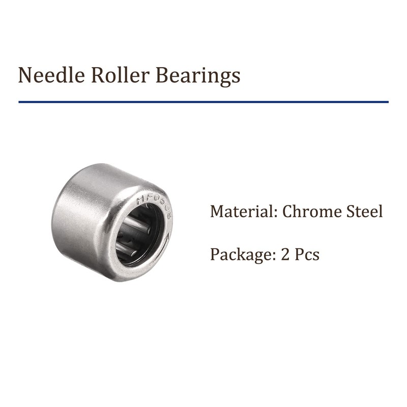 Kozelo 2pcs HF0608 Needle Roller Bearing 6mm x 10mm x