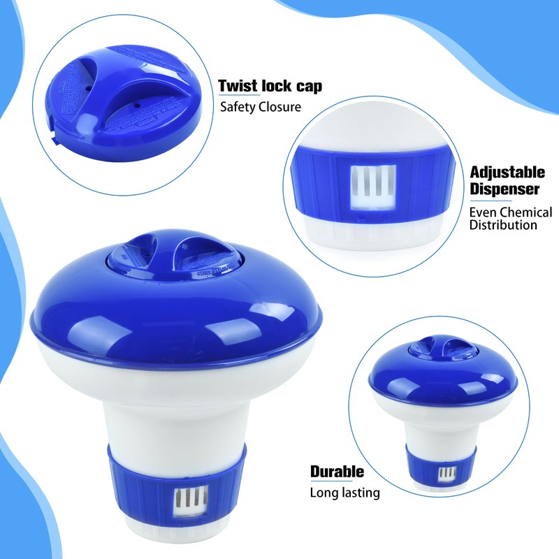 DIELOVEHUA 5 Inch Pool Dosing Float, Dosing Float, Pool Chlorine