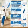 PHYEX 2-Pack Dish Brushes with Scraper, Durable Nylon Bristles Kitchen