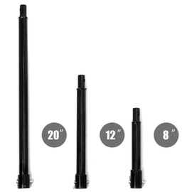 XtremepowerUS3 3 Pieces Auger Extension Drill Bits (8", 12", 20" Length) Extension Earth Ice Auger Extension Set Post Hole Digger Replacement Compatible to 3/4" Shaft