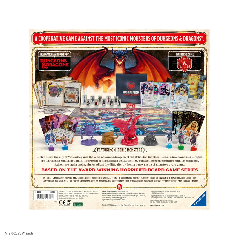 Ravensburger Horrified Games – Dungeons & Dragons – Strategy Board