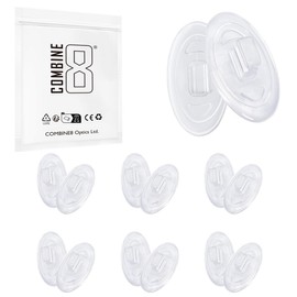 Combine8 6 Pairs Replacement Nose Pads Clear Nose Pieces for Oakley Probation OO4041/Whisker/Crosshair 2.0 OO4044/Half Wire 2.0/Squre Wire 2 2014/Tailend OO4088/Spindle/WireTap/Ejector Sunglasses