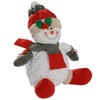 WeRChristmas Sitting Snowman Christmas Decoration - 30 cm, Multi-Colour