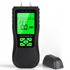 Wood Moisture Meter Firewood Moisture Detector Temperature Humidity Tester for Wood Walls Firewood Lumber Bricks Concrete Woodworking Building Material