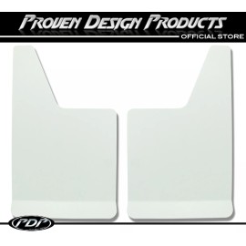 Proven Design Products 2017+ Ford F-150 RAPTOR SVT, F-250 White Mud Flaps, PDP MUDFLAPS PLAIN_ WHITE