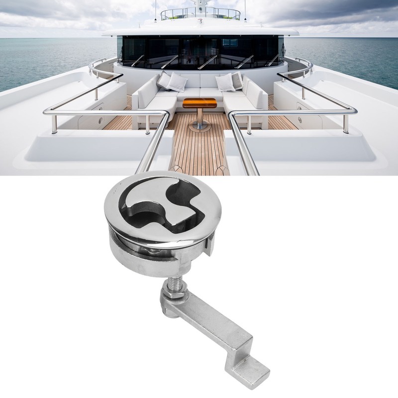 Boat Floor Handle Lock Marine Hatch Latch Flush Mounted Stainless