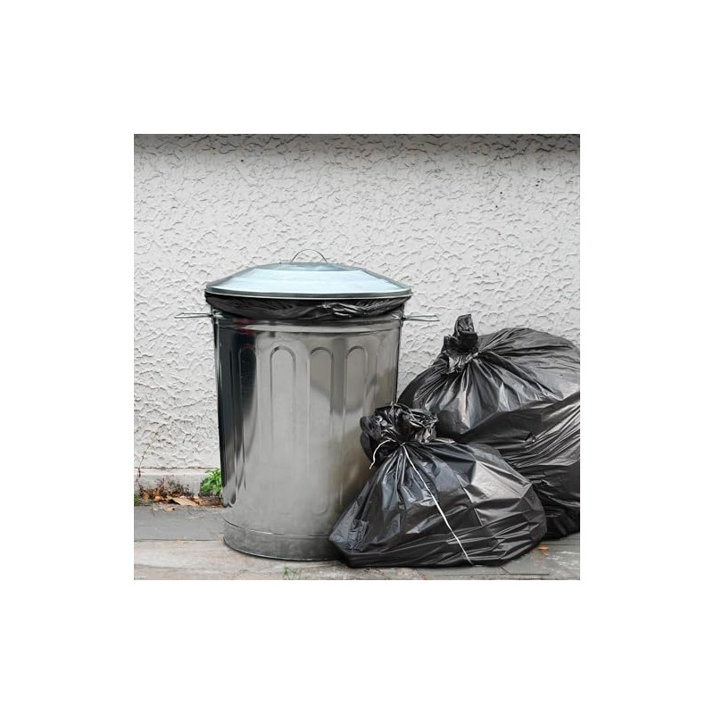 MARKSON Premium 13-Gallon Galvanized Steel Round Trash Can with Lid: