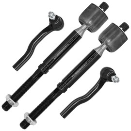 HAWK BROTHER Tie Rod, Replacement For Steering Inner Outer Tie Rod Kit Compatible With 2014-2018 Mazda 3, 2014-2017 Mazda 6 ES801063 ES801062 EV801067-4 Pcs