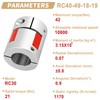 Shaft Coupling 18 mm to 19 mm Bore, L40 x