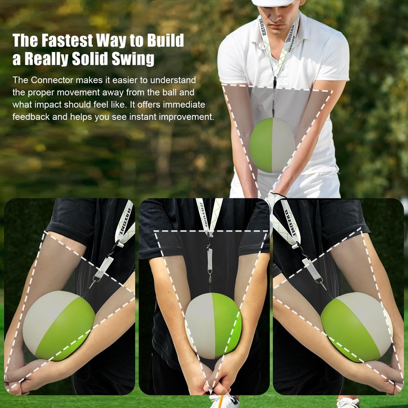 HRYOML The Connector Golf Training Aid, Upgraded Golf Connection Ball