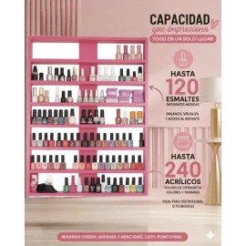 Esmaltero Exhibidor Maquillaje Repisa Multiuso Grande 80x60                                                                                           