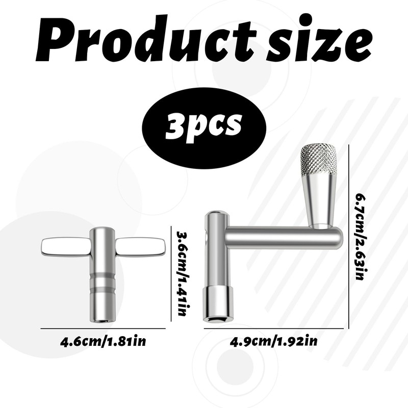 Drum Key Tool,4 PCS Drum Keys,Adjustable Drum Wrench Tool,Drum Tuning