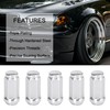 X AUTOHAUX 5pcs Car Silver Tone M14x2.0 Lug Nuts Cone