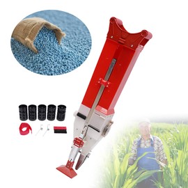 DYRABREST Manual Seeder, Double-Cylinder Handheld Seeding Machine Peanut Corn Bean Planter Household Garden Patio Flower Plant Vegetable Fertilizer Spreader, Outdoor,Small (Manual Seeding)