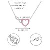 Ever Faith Dainty Gorgeous Pink Cubic Zirconia Interlock Infinity Heart