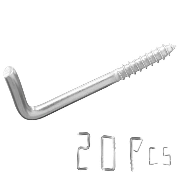 soimuk soimuk 304 Stainless Steel 2-3/4 in Screw-in Hooks 20