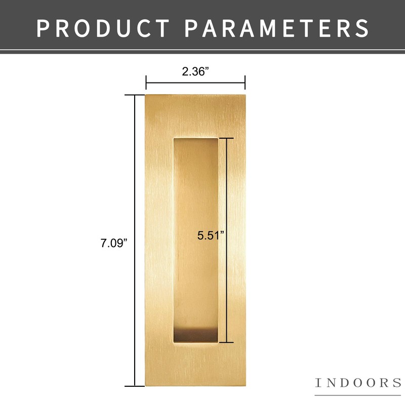 senharvest Recessed Finger Flush Pulls with Edge Pull -Sliding Closet
