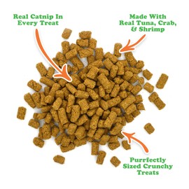 Meowijuana | Crunchie Munchie Catnip Treats | Seafood Medley | Made with Organic Catnip | Produced in The USA |Feline and Cat Lover Approved