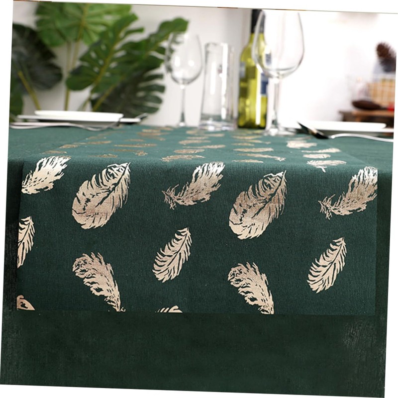 CIYODO Pattern Table Cloth Gold Stamping Cotton Linen Tablecloth for