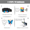 WindMage 4Pack 8inch Sublimation Wind Spinner Blanks 3D Aluminum Metal