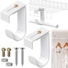 Hicarer 2 Pcs Closet Rod Support for Wire Shelf Adjustable
