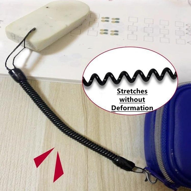 ZWxqysp 10 Pack Elastic Lanyard Tether, Retractable Spring Coil Strap