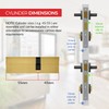 SIZAH Brass Euro Cylinder Lock 35/50 (85mm), Door Barrel Lock