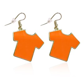 SHCHME 2 PCS Orange Shirt Earrings, Enamel Orange Shirt Shape Earrings for Orange Shirt Kids and Adults (Shirt Earrings)