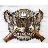 Ebros Gift Western Bald Eagle With 2 Rifle Shotguns Cowboy