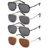 Edge I-Wear Sleek Metal Aviators w/Flat Flash Mirrored Lens 25136-FLFM-4