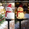 2-Pack Solar Snowman Christmas Stake Lights for Outdoor Décor –