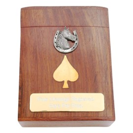 Gamekeepers Cottage gifts Horse Head In Shoe Playing Cards In Wooden Box With FREE ENGRAVING 186