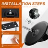 CHIUHEI 24-Inch Convex Security Corner Mirror - Adjustable Fixing Bracket,