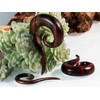 Fly Style Rosewood Spiral Ear Expander, Wood