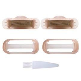 2x Razor Replacement Heads Fit for Flawless Nu Razor, Rose Gold Plated Body Replacement Head with Covers, Hair Bikini Underarms Remover Replacement Head