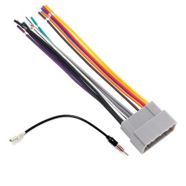 DSkoiph Radio Wire Harness W/Antenna Adapter Connector Plug Replacement Compatible with 2002-2007 Dodge Ram, 2003-2007 Jeep, 2000-2007 Chrysler 70-6502