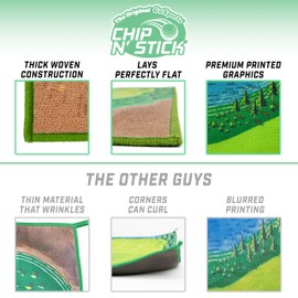 GoSports Chip N' Stick Golf Game - Includes 1 Chip N' Stick Game Mat, 16 Grip Golf Balls, and Chipping Mat