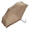 Classic Frill Folding Umbrella Brown – UV Protection & 100%
