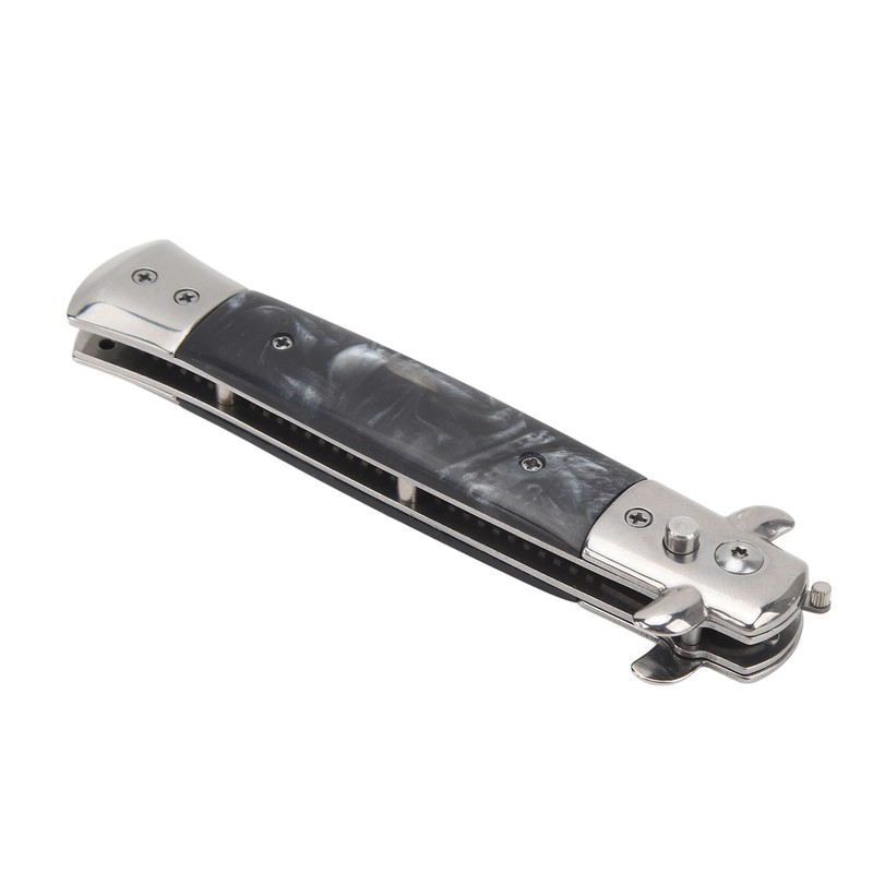 Switchblade Comb Men Automatic Push Button Foldable Pocket Oil Hair