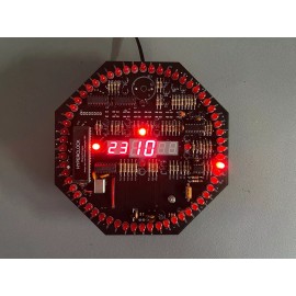 DIYCHRIS Hyper Clock DIY Soldering Kit Premium - Learn to Solder - Build your own clock