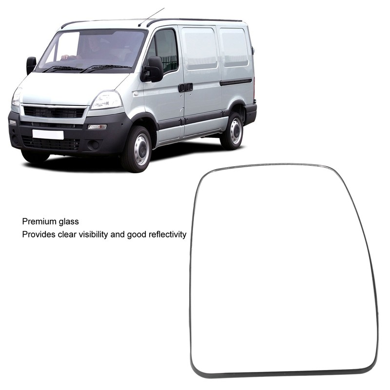 Side Heated Mirror Glass Antifog Clear Visibility Replacement for Vauxhall