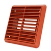 Kair Terracotta Louvred Wall Vent Grille 155mm External Dimension with