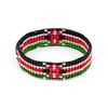 Handmade Kenya Flag Beaded Bracelet - Adjustable and Expandable, Perfect