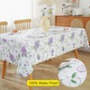 Honellaty Spring Summer Floral Vinyl Tablecloth with Flannel Backing for