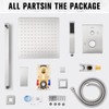 10 Inch Rainfall Shower System - Wall Mounted Complete Combo