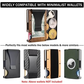 UpLook Minimalist Wallet Coin Tray for Men, Removable Coin & Key Holder for Slim Wallet, Additional Mini Accessory Tray for Metal Wallet (Aluminum)